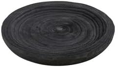 サンタバーバラデザインスタジオテーブルシュガー桐木製ボウル、直径10.5インチ、ブラックウォッシュ