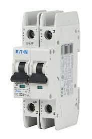 CUTLER HAMMER FAZ-D20/2-NA Current LIMITING, 2 Pole, 20 AMP, D Curve, 480Y/277 VAC, DIN Rail Mount, Miniature Circuit Breaker