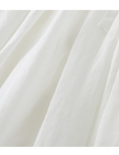 IDEALSANXUN Linen Skirts for Women Summer Casual Elastic High Waisted Flowy A Line Midi Skirt with Lining3