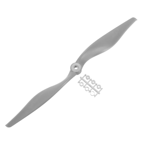 Image of sourcing map 12x8 Inch Propeller RC Propellers 2-Vane Blades Props Gray with Adapter Rings for RC Airplane Aircraft Prop Replacement