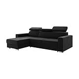 ✅ 【SITZMÖGLICHKEIT FÜR 4 PERSONEN】- Die Schlafcouch mit Bettkasten bietet vier Sitzplätze für Sie und Ihre Lieben, und dank ihrer robusten Konstruktion werden Sie dieses Wohnzimmermöbel jahrelang nutzen können. Die Couch L-Form ist mit einem weichen, aber strapazierfähigen (100.000 Martindale-Zyklen), schmutzabweisenden und haustierfreundlichen Velours-Bezugsstoff bezogen