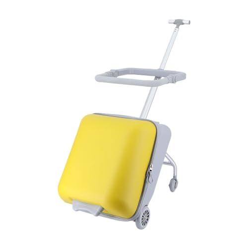 Expandable Luggage with Spinner Wheels, Mom Suitcase with Seat Design, Toddler Hard Luggage with Guardrail, 20 inch Carry-on Luggage for Travel 1 Set