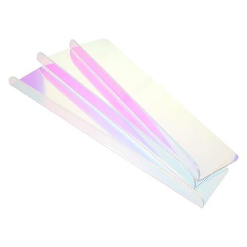 Estantes Flotantes Acrílicos Iridiscentes de 3 Piezas para Pared en Baño y Cocina Modernos 2