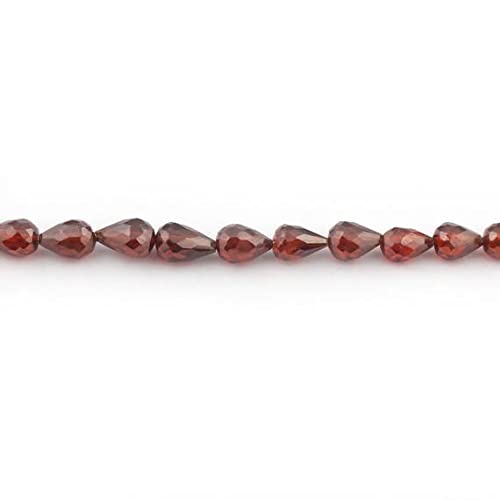 Zircon briolettes LKBEADS gouttes facettées avec perçage précis pour montage sans casse