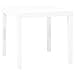 Produktbild vidaXL Gartentisch Terassentisch Esstisch Campingtisch Balkontisch Beistelltisch Gartenmöbel Tisch Garten Weiß 78x78x72cm Kunststoff