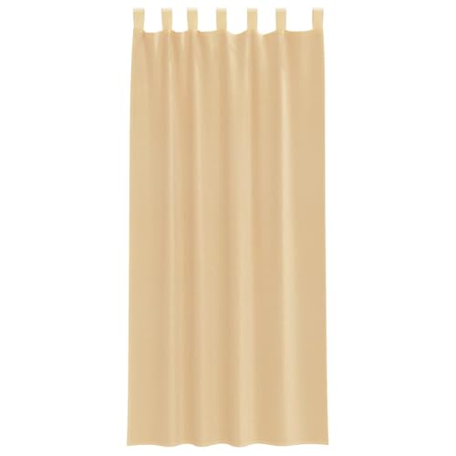 Voile avec passe-tringle couleur sable pour illuminer chaleureusement le salon