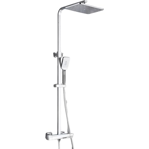 Système de douche thermostatique chrome pour votre salle de bain moderne