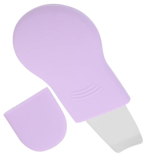 SKISUNO Limpiador de Piel Facial Doble Cabezal, Herramienta Raspadora para Puntos Negros, Espátula Manual para Limpieza Profunda, Portátil y Segura para Cuidado del Rostro, Color Púrpura