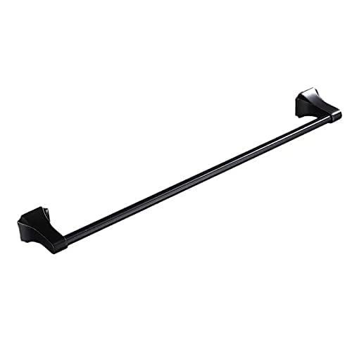 Barre porte-serviettes noir mural support drap de bain et torchon