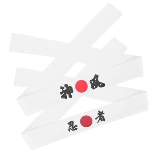 BESPORTBLE 2Pcs Japanese Chef Karate Headband Portable Breathable Decorative Bands for Sports Long Lasting Comfort for Karate Yoga Running and Cycling Stylish Design Ninja Style