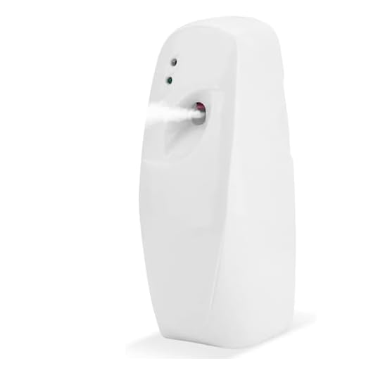 Dispensador Automático Ambientador, Aerosol para el Hogar Interior Montado en Pared/Independiente, Ambientador Ajustable Fragancia en Aerosol, Dispensador de Perfume para Baño, Oficina, Hotel (Blanco)