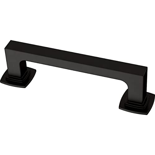 Franklin Brass (5-Pack) – Matte Black Cabinet Handles, 3-3/4 Inch Hole Center, Pulls for Drawers, Kitchen Cabinet Door, Dressers | Parow