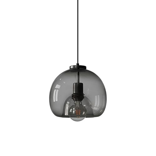 XYBZJP Lampadario a soffitto con Sorgente Luminosa E27, Paralume Rotondo in Vetro con Lampada a Sospensione, plafoniera Decorativa in Stile Moderno Americano, Lampada a Sospensione per Portico Studio