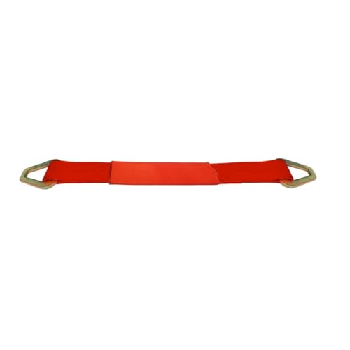 1 Pack 24" Red Axle Tie Downs with D Rings - Heavy Duty Straps