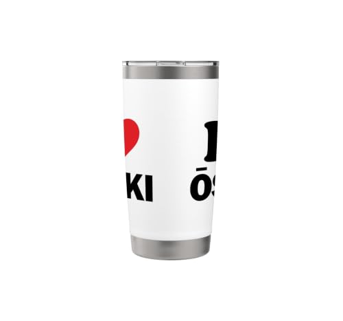 I Heart Osaki Japan Love Souvenir japonais Gobelet isotherme en acier inoxydable double paroi – vue 4