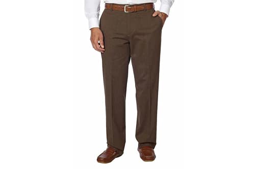 Kirland Kirkland Signature Mens Non Iron Comfort Pant Variety Of Colors/Sizes (32W x 32L, Heather Brown)