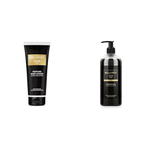 Image of Bella Vita Luxury KLUB Man Body Perfume Lotion 200 ml CEO MAN Body Wash Refreshing Shower Gel for Deep Cleansing, Hydrating & Moisturising Skin with Aloe Vera & Charcoal Powder 500 Ml
