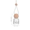 GANAZONO 3pcs Perfume Bottle Wooden Lid Empty Refillable Glass Bottles for Car Air Freshener Hanging Car Aroma Diffuser #1