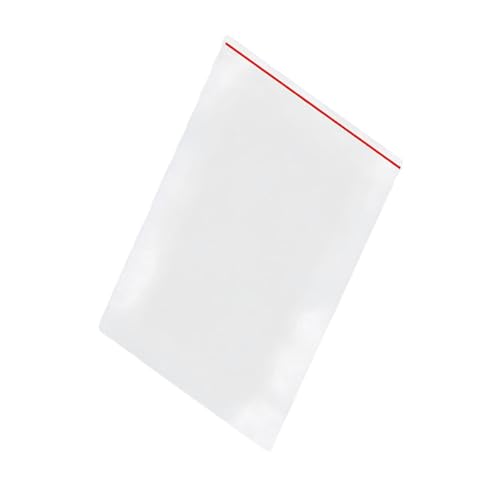 Sacos de Plástico Transparentes com Fecho Zip, 25 x 35 cm, Pacote com 50 Unidades