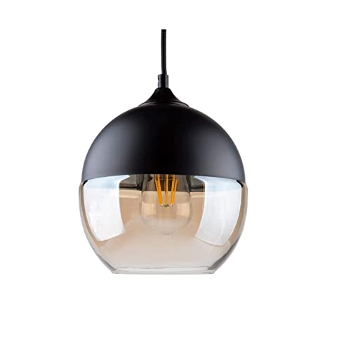 Plafonnier suspension moderne en verre contre lumière agressive