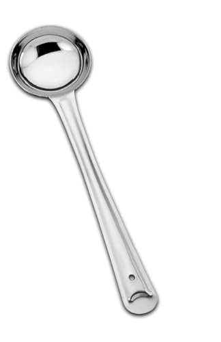 Image of Ajay's Shoppe 3-Piece Stainless Steel Ladle /Karchi Set | Heavy-Duty Serving & Cooking Spoons (28+31.5+34 CM) for Home & Professional Kitchens