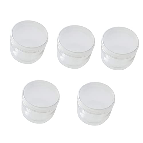 KOMBIUDA 5pcs Plastic Storage Jars Hair Accessories Organizer Lid Jewelry Box for Bathroom