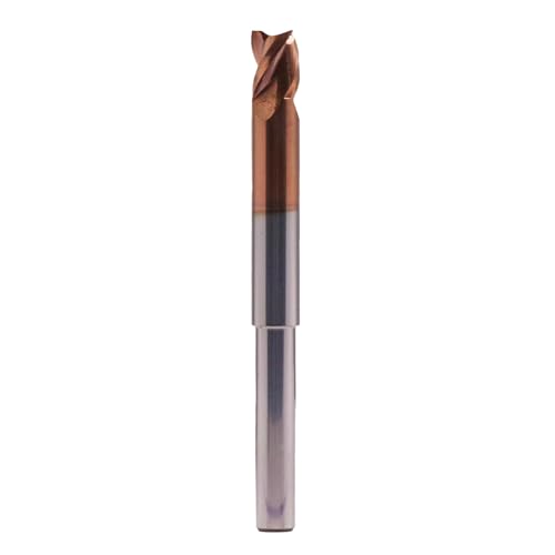 Image of High Performance Solid Carbide End Mill for Aluminum - TiSiN Coated, 3 Flute, 37 Helix, 3 /8 inch Cutting Diameter, 5 /16 inch Reduced Shank for Router, 1 /2 inch Length of Cut, 3-3 /4 inch Overall Length, Square End