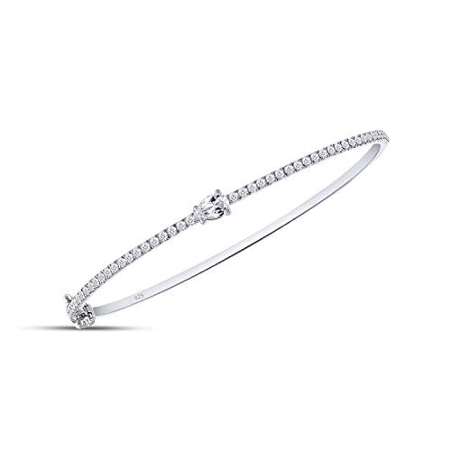 Divine Creation Pear-Cut Diamond Bangle