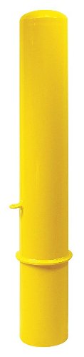 Bollard, Removable, 4", Carbon Steel, Yellow