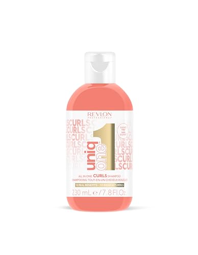 Revlon Professional UniqOne - Shampoing Sans Sulfate - Cheveux Bouclés, Frisés et Crépus - Shampooing Végan - Soin des Cheveux 10 en 1 - Définition Naturelles des Boucles - 230ml