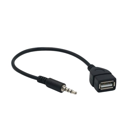 Lzzvibo Car AUX Audio Cable 3.5mm to USB Card Reader, OTG Audio Cable for Mobile Phones, USB Drives, and Car Use