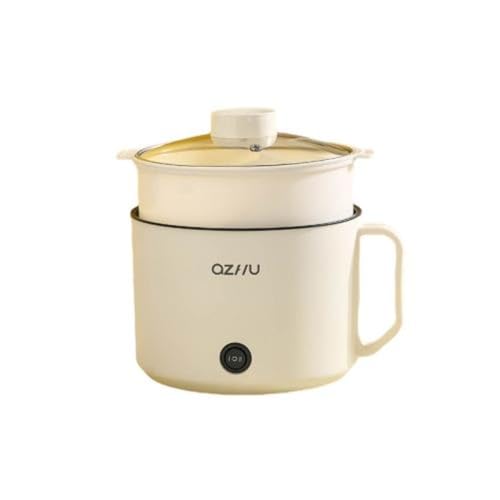 yikkiykk 1.8 L Olla Antiadherente Portátil Olla Eléctrica Multifunción con Control de Potencia Dual Vaporera Superior e Inferior
