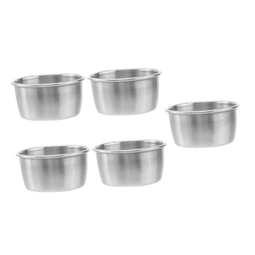 AUTSUPPL 5Pcs Stainless Steel Condiment Cups Sauce Dishes for Seasoning Stylish Kitchen Tableware for Dipping Sauces Mustard and More