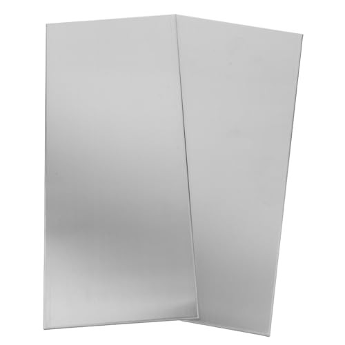 KALLORY Plaque de Propreté Porte Adhesive en Acier Inoxydable Argenté 25x11cm, Lot de 2 Plaques Métalliques Adhésives Gravables pour Hôtels, Bureaux et...