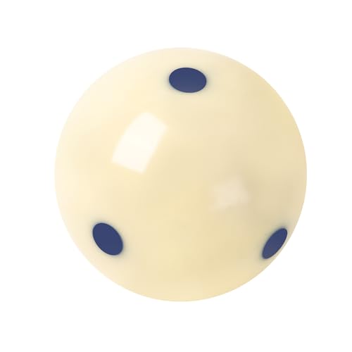GSE Games & Sports Expert Billiard Practice Training Cue Ball AAA-Grade PRO Cup Standard Pool Billiard Cue Ball with 6 Blue Dots Billiards Accessories (6 oz 2-1/4)