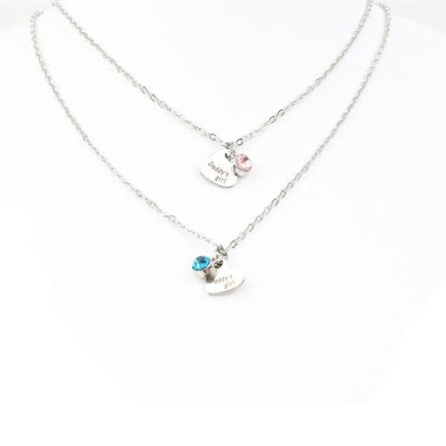 Father Mommy Daughter Necklace These Girls Stole My Heart They Call Me Grandpa Grandma Keychain Family Christmas Gift4