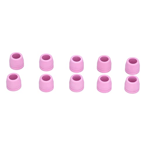 Respicefinem 10PCS AG60F Plasma Cutter Cups Durable Ceramic Plasma Cutter Non Touch Nozzles Heat Suitable For AG60F Plasma Gun Cutting