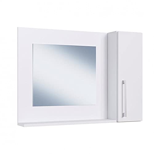 Espelheira para Banheiro 1 Portas Criando Mobilia Branco