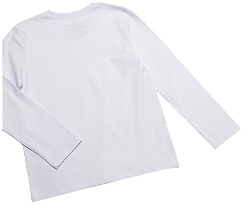Camiseta basicamente. Lisa, criança-unissex, Branco, 8