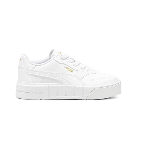 PUMA - - Cali Court LTH Schuhe für Junioren, Kolorit White/Gold, GröÃŸe: 37 EU