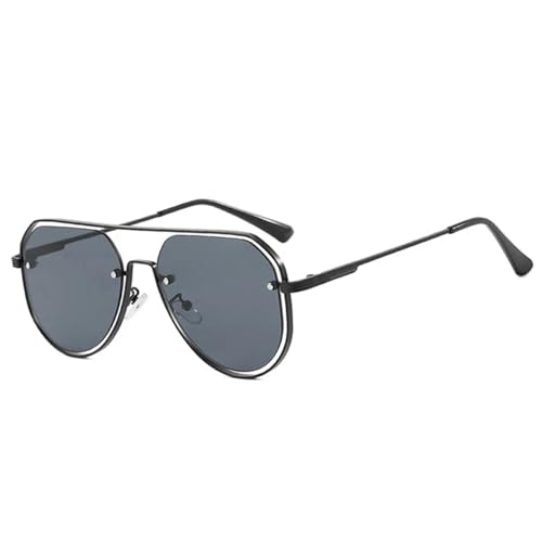 Monture creuse en métal pour ces lunettes de soleil rétro uniques