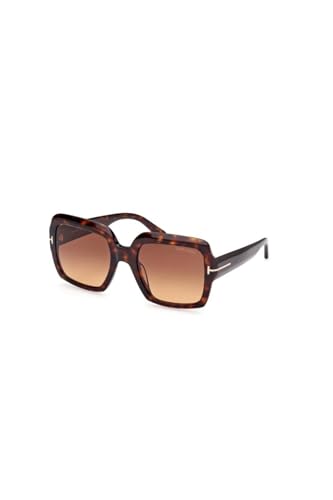 TOM FORD Damen TOM FORD FT1082 KAYA 52F Sonnenbrillen Acetat Havanna Braun Quadratisch Normal Schattiert