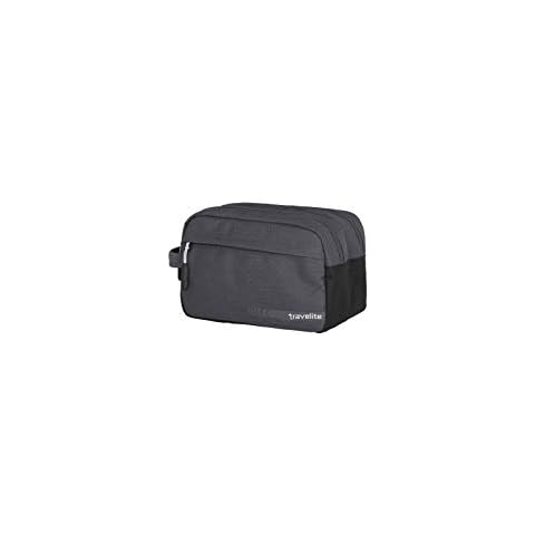 Travelite Handgepäck Kosmetiktasche, Gepäck Serie KICK OFF: Praktische Kulturtasche für Urlaub und Sport, 006920-04, 26 cm, 5 Liter, d’anthrazit (grau), D'anthrazit, Kulturtasche (26 cm/5 Liter) Cover