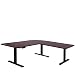Produktbild Mendler Eck-Schreibtisch HWC-D40, Computertisch, elektrisch höhenverstellbar 178x178cm 84kg - Kirsch-Dekor, schwarz