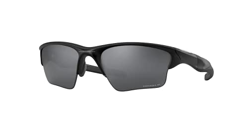 Oakley Half Jacket 915465 62mm Matte Black/Prizm Black Polarized Rectangular Sunglasses for Men+ Bundle Accessory Leash Kit, Microfiber Pouch
