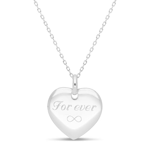 Collier personnalisé coeur bombé en argent : le cadeau idéal pour femme
