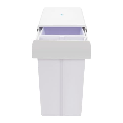 Caneca de basura extraíble bajo gabinete, 20L+10L, rectangular miniatura 5