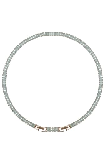 Serelia Opak Mavi Zirkon Taşlı Baget Model Su Yolu Gold Kolye (Gold/Standart)