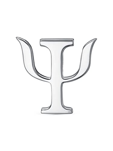 Psychologist Gift Greek Letter Psi Brooch Psychiatrist Symbol Jewellery Pin Sterling Silver Psychology Badge on Lapel Medical Jewelry Psychiatry Gifts