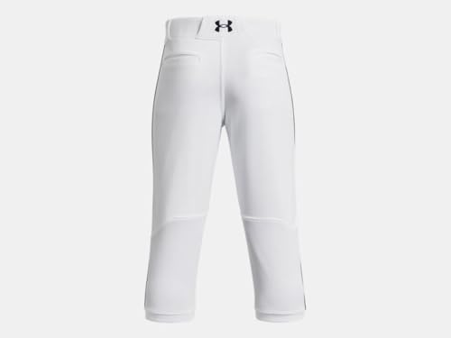 Under Armour Meninos Calça De Beisebol Utility Pro Piped Knicker - Antissuor Ylg Branco-Marinho Meia